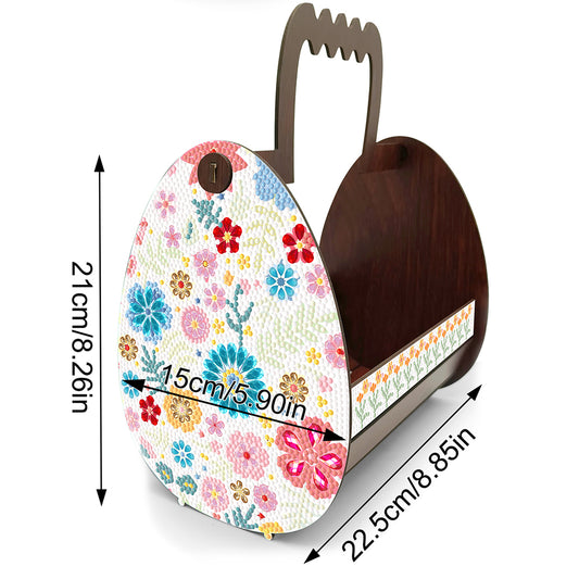 Wooden Special Shaped Easter Egg Bunny Diamond Painting DIY Basket for Beginners