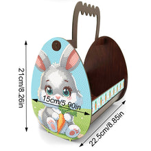 Load image into Gallery viewer, Wooden Special Shaped Easter Egg Bunny Diamond Painting DIY Basket for Beginners