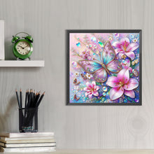 Load image into Gallery viewer, AB Diamond Painting - Full Round - Lily butterfly (40*40CM)