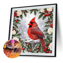 Load image into Gallery viewer, AB Diamond Painting - Full Round - Cardinal in wreath (40*40CM)