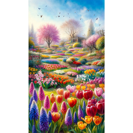 AB Diamond Painting - Full Round - Beautiful Flower Field (40*70CM)