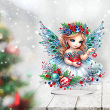 Load image into Gallery viewer, Acrylic Special Shape Christmas Girl Diamond Painting Tabletop Ornaments