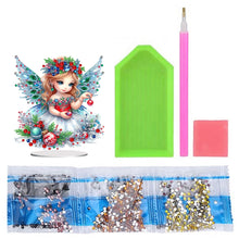 Load image into Gallery viewer, Acrylic Special Shape Christmas Girl Diamond Painting Tabletop Ornaments