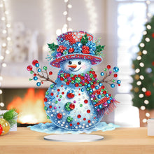 Load image into Gallery viewer, Acrylic Special Shape Christmas Snowman Diamond Painting Tabletop Ornaments