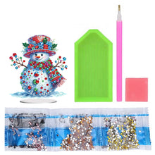 Load image into Gallery viewer, Acrylic Special Shape Christmas Snowman Diamond Painting Tabletop Ornaments