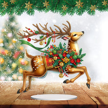 Load image into Gallery viewer, Acrylic Special Shape Christmas Elk Diamond Painting Tabletop Ornaments