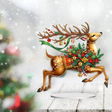 Load image into Gallery viewer, Acrylic Special Shape Christmas Elk Diamond Painting Tabletop Ornaments