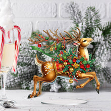 Load image into Gallery viewer, Acrylic Special Shape Christmas Elk Diamond Painting Tabletop Ornaments