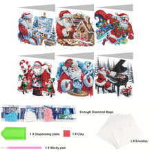 Load image into Gallery viewer, 6Pcs Dogs DIY Diamond Painting Card Diamond Drawing Card Diamond Daily Wish Card