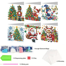 Load image into Gallery viewer, 6Pcs Dogs DIY Diamond Painting Card Diamond Drawing Card Diamond Daily Wish Card