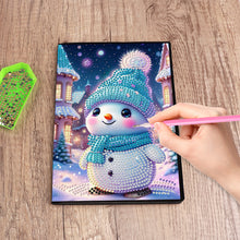 Load image into Gallery viewer, 50 Pages A5 Special Shaped Cartoon Snowman 5D Diamond Drawing Book Art for Teens
