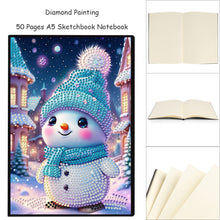 Load image into Gallery viewer, 50 Pages A5 Special Shaped Cartoon Snowman 5D Diamond Drawing Book Art for Teens