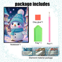 Load image into Gallery viewer, 50 Pages A5 Special Shaped Cartoon Snowman 5D Diamond Drawing Book Art for Teens