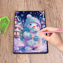 Load image into Gallery viewer, 50 Pages A5 Special Shaped Cartoon Snowman 5D Diamond Drawing Book Art for Teens