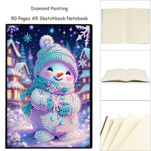 Load image into Gallery viewer, 50 Pages A5 Special Shaped Cartoon Snowman 5D Diamond Drawing Book Art for Teens