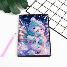 Load image into Gallery viewer, 50 Pages A5 Special Shaped Cartoon Snowman 5D Diamond Drawing Book Art for Teens