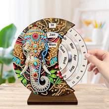 Load image into Gallery viewer, Wooden Special Shaped DIY Diamond Painting Moon Perpetual Calendar for Beginners