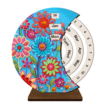 Load image into Gallery viewer, Wooden Special Shaped DIY Diamond Painting Moon Perpetual Calendar for Beginners