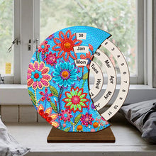 Load image into Gallery viewer, Wooden Special Shaped DIY Diamond Painting Moon Perpetual Calendar for Beginners