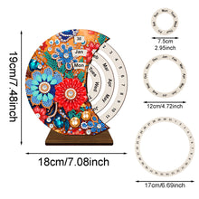 Load image into Gallery viewer, Wooden Special Shaped DIY Diamond Painting Moon Perpetual Calendar for Beginners