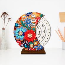 Load image into Gallery viewer, Wooden Special Shaped DIY Diamond Painting Moon Perpetual Calendar for Beginners