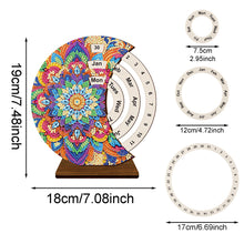Load image into Gallery viewer, Wooden Special Shaped DIY Diamond Painting Moon Perpetual Calendar for Beginners