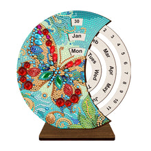Load image into Gallery viewer, Wooden Special Shaped DIY Diamond Painting Moon Perpetual Calendar for Beginners