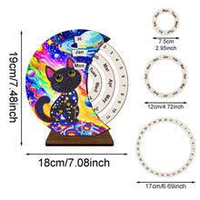 Load image into Gallery viewer, Wooden Special Shaped DIY Diamond Painting Moon Perpetual Calendar for Beginners