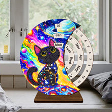Load image into Gallery viewer, Wooden Special Shaped DIY Diamond Painting Moon Perpetual Calendar for Beginners
