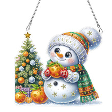 Load image into Gallery viewer, Acrylic Special Shaped Christmas Snowman 5D DIY Diamond Art Hanging Decorations
