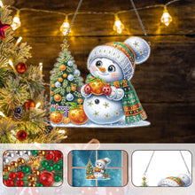 Load image into Gallery viewer, Acrylic Special Shaped Christmas Snowman 5D DIY Diamond Art Hanging Decorations