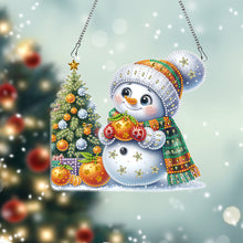 Load image into Gallery viewer, Acrylic Special Shaped Christmas Snowman 5D DIY Diamond Art Hanging Decorations