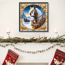 Load image into Gallery viewer, Diamond Painting - Partial Special Shaped - Christmas horse (40*40CM)