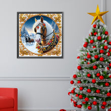 Load image into Gallery viewer, Diamond Painting - Partial Special Shaped - Christmas horse (40*40CM)