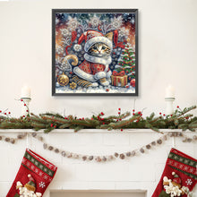 Load image into Gallery viewer, Diamond Painting - Partial Special Shaped - Christmas kitten (30*30CM)