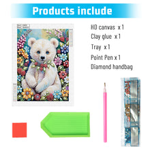 Load image into Gallery viewer, Diamond Painting - Partial Special Shaped - Flower bear (30*40CM)