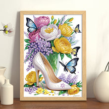 Load image into Gallery viewer, Diamond Painting - Partial Special Shaped - Flower high heels (30*40CM)
