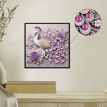 Load image into Gallery viewer, Diamond Painting - Partial Special Shaped - Peacock (30*30CM)