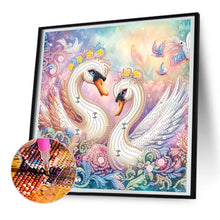 Load image into Gallery viewer, Diamond Painting - Partial Special Shaped - Swan (30*30CM)