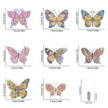 Load image into Gallery viewer, 8Pcs Diamond Painting Hooks Butterfly Diamond Art Craft Wall Hooks Home Decor
