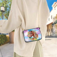 Load image into Gallery viewer, Colorful Pattern Diamond Painting Coin Chain Purse 5D Diamond Handmade Chain Bag