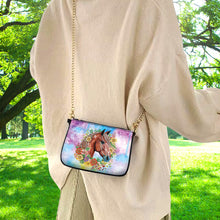 Load image into Gallery viewer, Colorful Pattern Diamond Painting Coin Chain Purse 5D Diamond Handmade Chain Bag