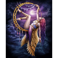 Load image into Gallery viewer, AB Diamond Painting - Full Round - Girl on dream catcher (40*50CM)