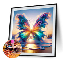 Load image into Gallery viewer, AB Diamond Painting - Full Round - Colorful butterfly on the beach (40*40CM)