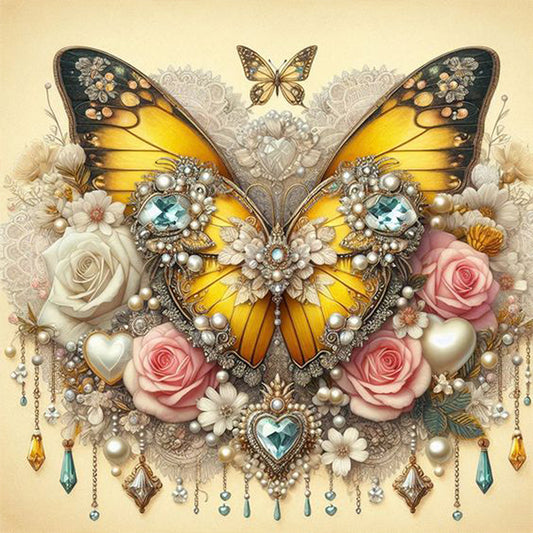 AB Diamond Painting - Full Round - Butterfly (30*30CM)