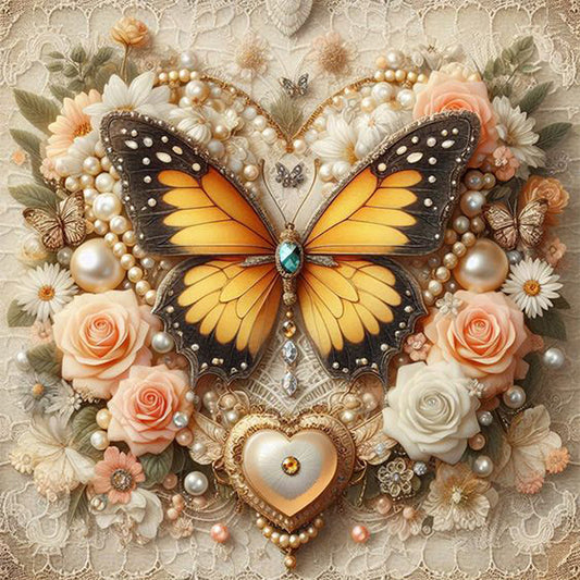 AB Diamond Painting - Full Round - Butterfly (30*30CM)
