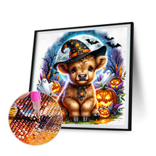 Load image into Gallery viewer, Diamond Painting - Full Round - Halloween Highland cattle (40*40CM)