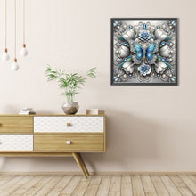 Load image into Gallery viewer, AB Diamond Painting - Full Round - White flower butterfly (30*30CM)