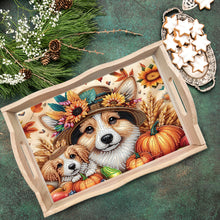 Load image into Gallery viewer, Wooden Butterfly and Flowers 5D DIY Diamond Painting Serving Tray for Home Decor
