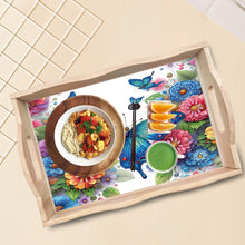 Load image into Gallery viewer, Wooden Butterfly and Flowers 5D DIY Diamond Painting Serving Tray for Home Decor